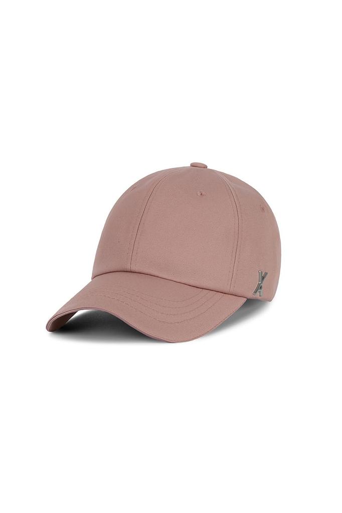 Silver stud over fit ball cap Pink [VARZAR]