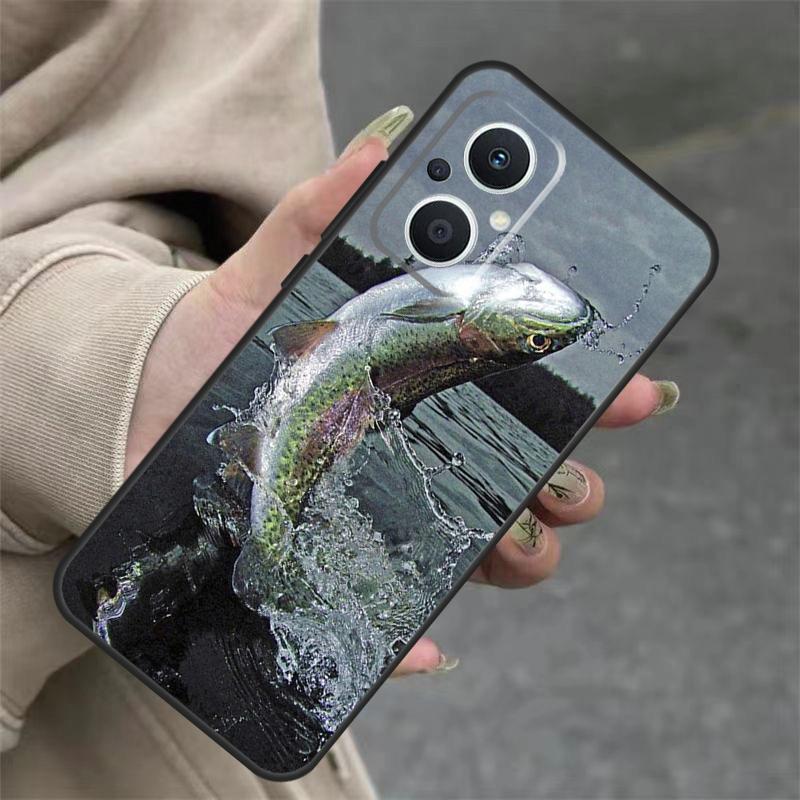 Vintage Trout Fishing Case For OPPO Reno 7 8 Lite 10 11 12 13 14 Pro 8T 12F 13F 14F OPPO Find X8 X6 X9 Pro Cover