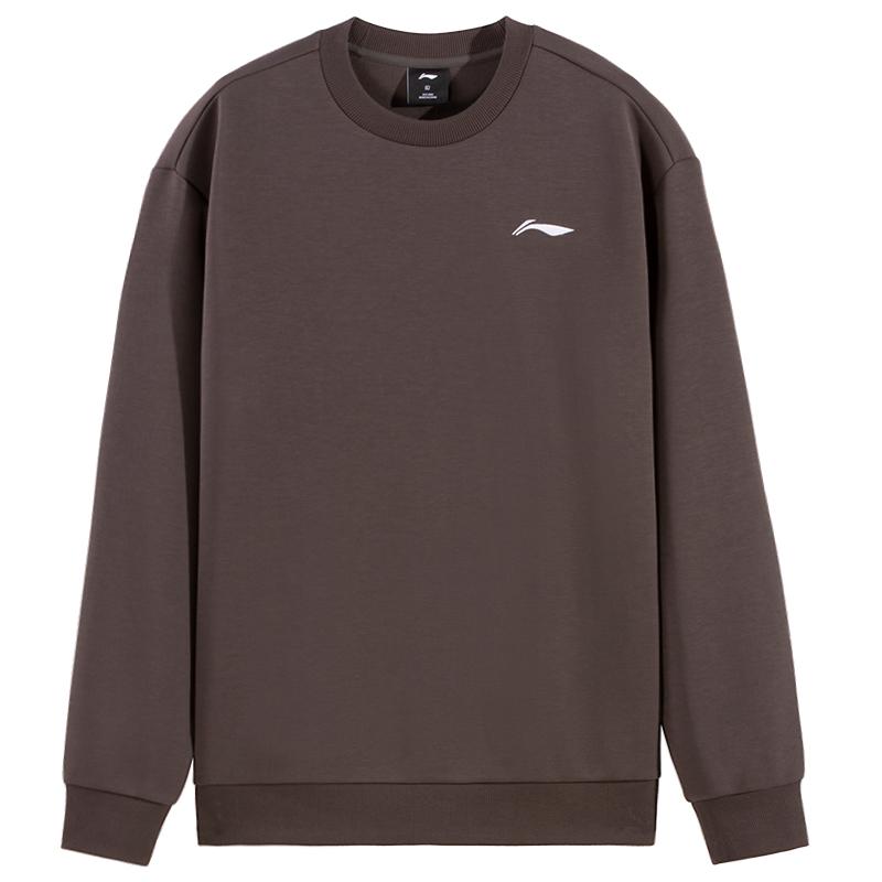 Li Ning Sweatshirts Men s Obsidian Gray Moderate Regular AWDVG77-5 5XL
