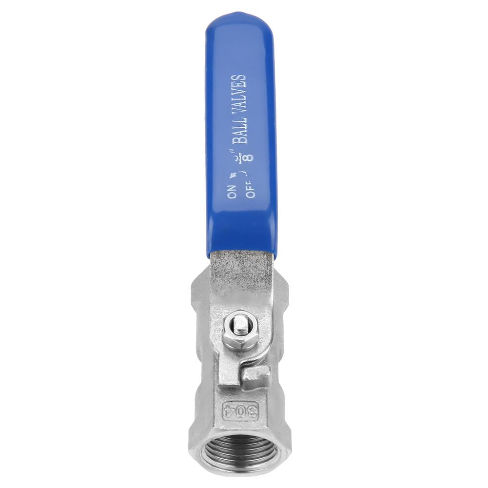 Stainless Steel Straight-Through Female Ball Valve Reduced Port Pipe Ball Valve 6 Sizes 1/4" 3/8" 3/4" 1" 1-1/4" 1-1/2"