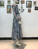 2025 French Elegant Women's Mesh Print Waist-Cinching Dress