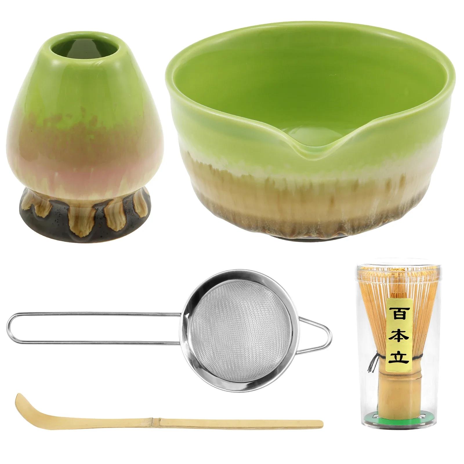 

Ceramic Handmade Matcha Whisk Set for Home Temperature Resistant Matcha Bowl Scoop Set Elegant Easy to Clean Japanese Matcha Tea
