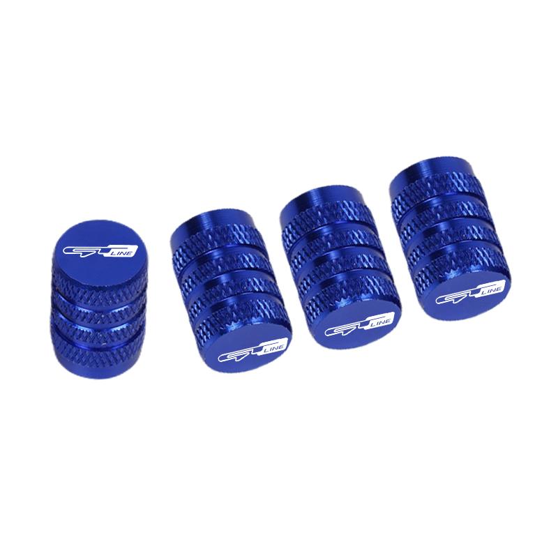 AANC1 4pcs Car CNC Aluminum Tire Valve Air Port Stem Cover Caps For Kia GT Line Sportage Ceed Picanto K5 K3 Stonic Accessories