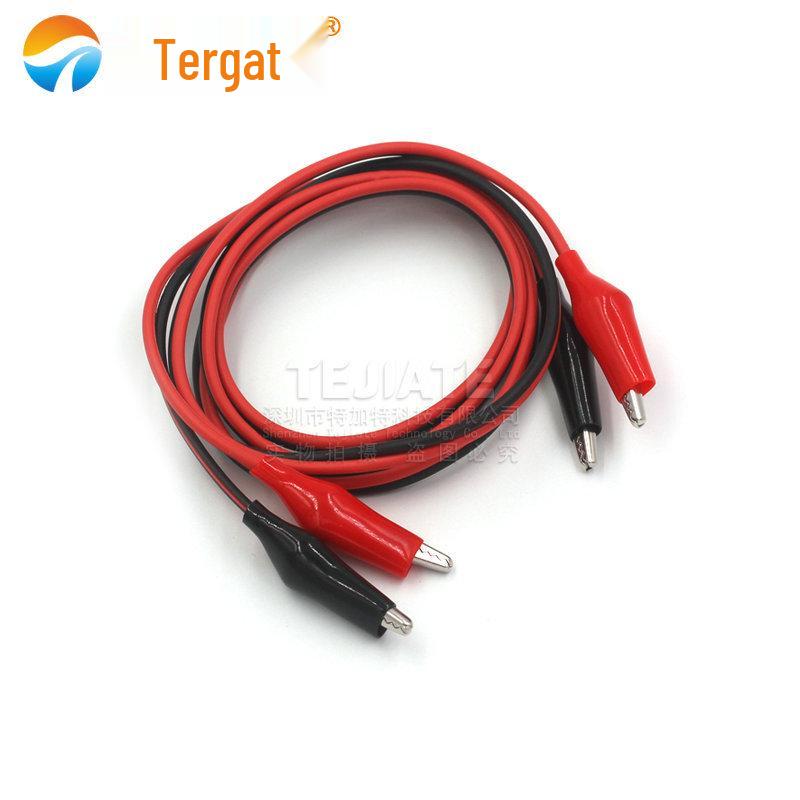 1m Red & Black Double-Headed Alligator Clip Test Leads with 4 Clips (2-to-2 Configuration)