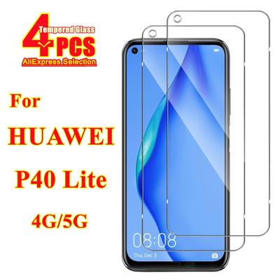 4 Piece For Huawei P40 Lite (4G-5G)  High-definition Tempered Film HD+high-quality Tempered Glass Screen Protector Glass Film