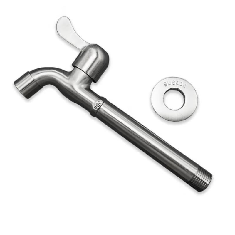 Hudian Jinggong 304 Stainless Steel Single Cold Wall-Mounted Faucet