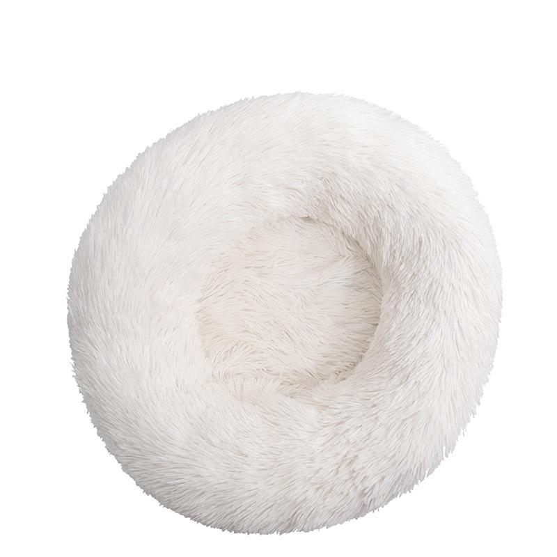 Nice Quality Drop Shipping Cute Animal Fluffy Dog Bed Premium Plush Donut Calming Bed for Pet