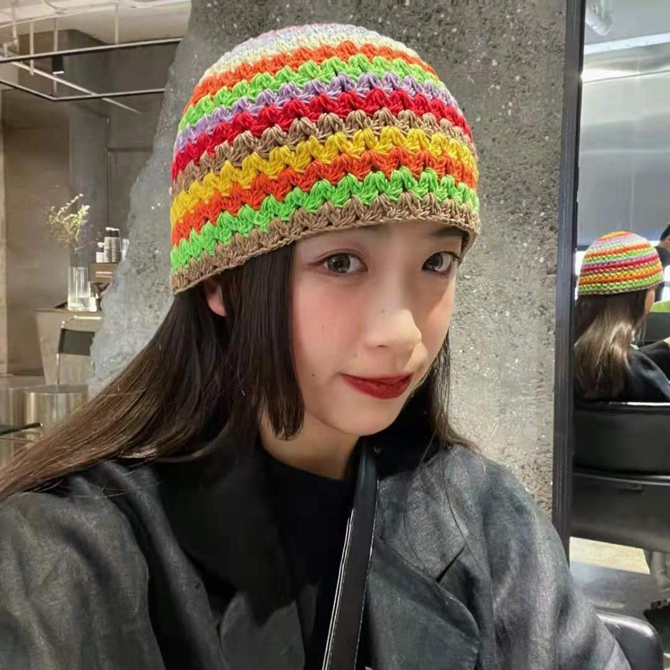 Buy Women Foldable Rainbow Knitting 