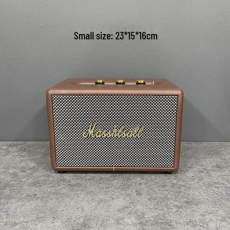 Marshall Speaker Model Ornament: Wooden Shell & Leather Wrap - Perfect for Model Home Decor