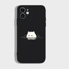 Funny Black White Cat Lovers Couple Phone Case For iPhone 16 15 14 13 12 11 Pro Max XS X XR 7 8 SE Silicon Paired Cover Funda