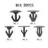 50 Pcs Mix Car Fixed Screw Square Round head Nut Screw Fixed Grommet Clip Plastic Snap In Fastener
