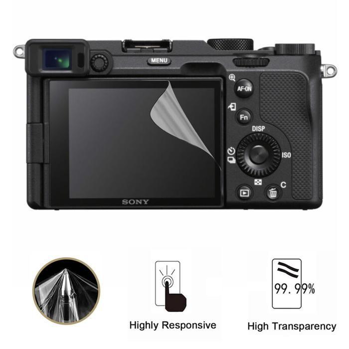 Screen Protector for Sony A7C 2-A7C2-A7C II-A7CII [Pack 3] Ultra-Thin Resistant Protective Plastic Film Phonillico