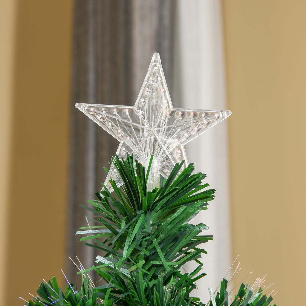 Artificial Christmas Tree 150 cm with Fiber Optic Artificial Fir Tree with LED Lighting
