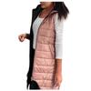 Womens Ladies Warm Plus Size Solid Color Hooded Single Breasted Medium Length Cotton Jacket Waistcoat Slim Cardigan Coat