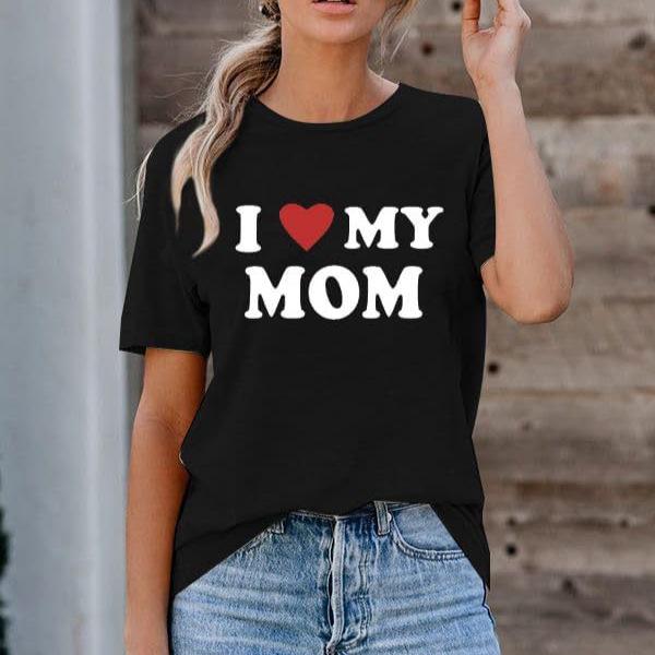 Mother's Day DIY Design European/American Fit 180g Pure Cotton Short Sleeve T-shirt