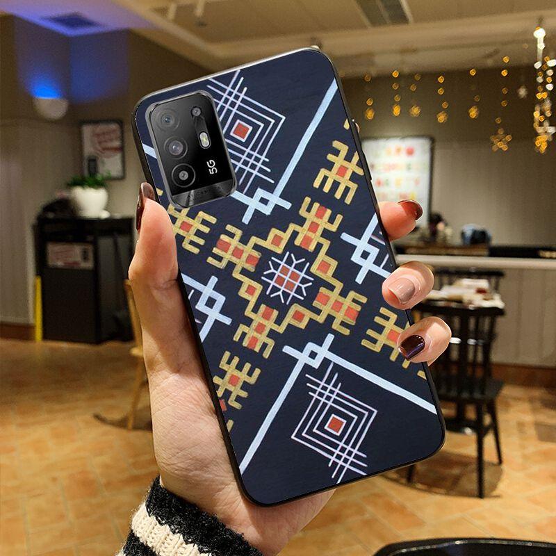 Cover per telefono albero del sole etnico lettone per OPPO A74 A94 5G A3S A5S A9 A12 A15S A52 A53S A72 A73 2020 A91 5G Custodie coque