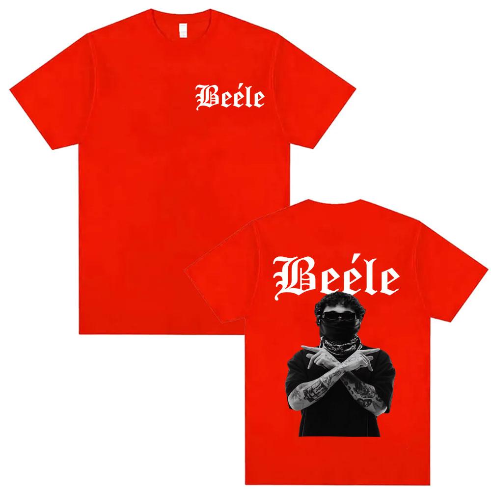 Summer Rapper BEELE Album Tour Merch Men Women Hip Hop Pop Music Street 100% Pure Cotton Printed T-shirt Oversized T Shirt S
