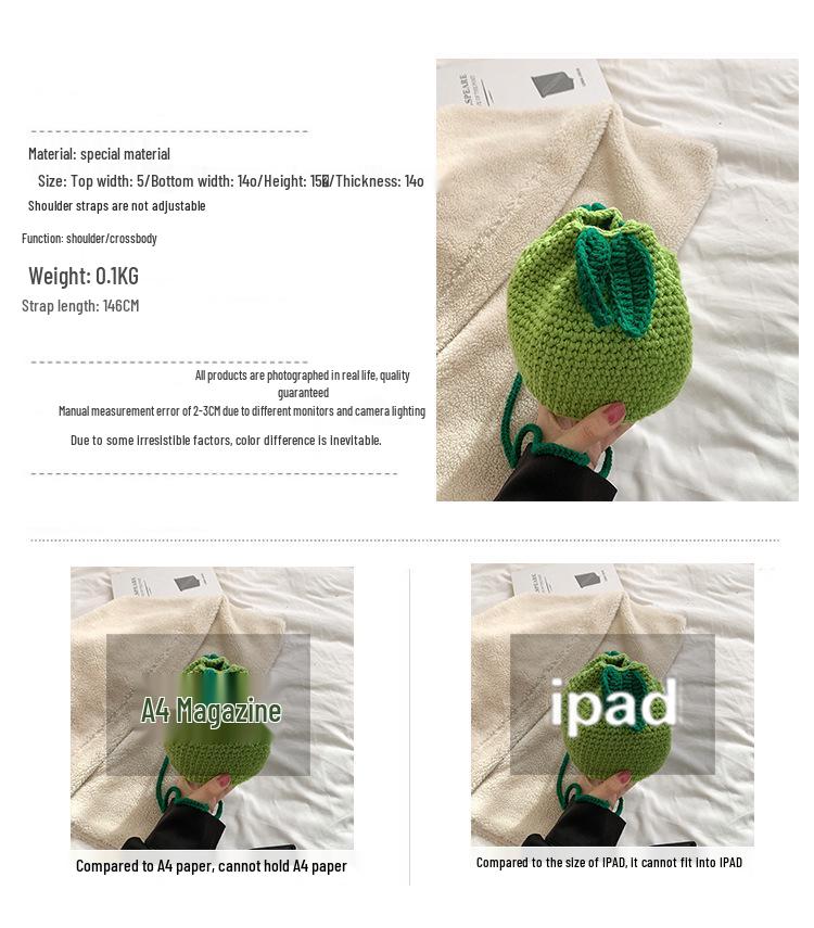 Ręcznie robiona brzydka pomarańczowa wełniana torba na ramię na szydełku - urocza listonoszka dla kobiet