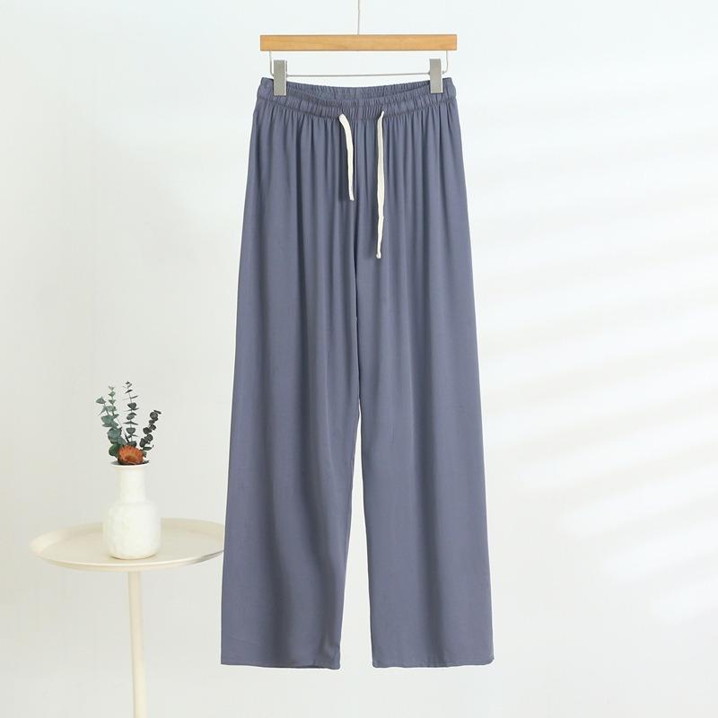 Women's Wide-legged Trousers Summer Versatile Thin Section Loose Dragging High Waisted Outside Wearing Casual Trousers