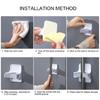 Set of 4 Wall Hanging Mop Holders Self Adhesive Grip Hangers for Brooms Practical Organizers for Household Tools