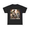 Unisex Adult T Shirt Young Woman Guitar Border Collie Art