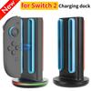 For Switch 2 Controller Charging Dock with USB-C Cable Fast Charging Station for Up To 4 Controllers with 360° LED Indicators