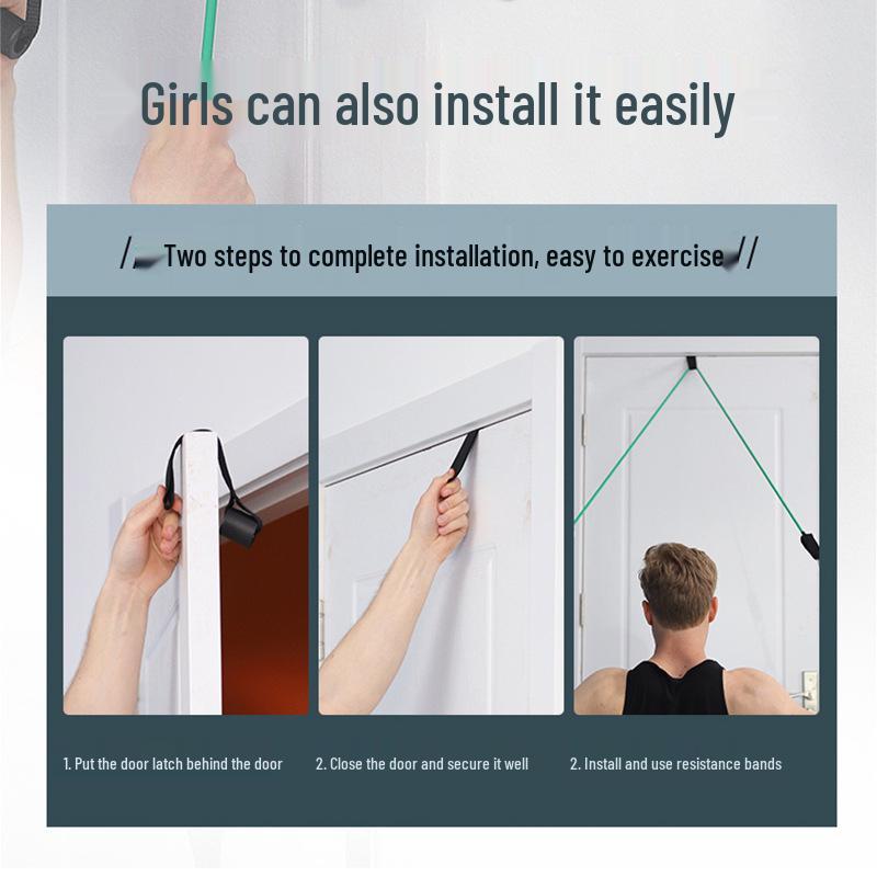 Fitness Resistance Band Handle Door Anchor Clip Foam Accessory