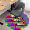 1pc puzzle circle Round Chair mat Area Rug - Non-Slip, Floor Mat for Office, Bedroom, and Indoor Decor -1002225