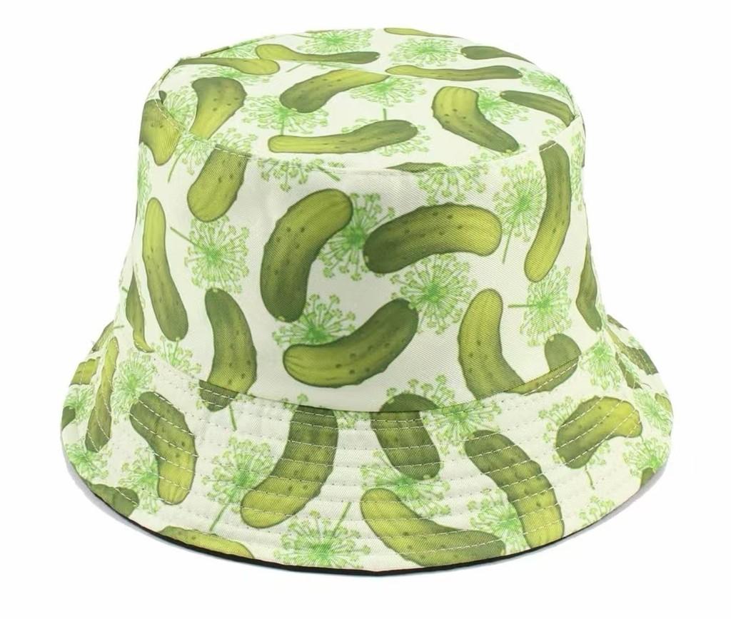 Spring Summer Flower Leaf Print Fisherman Hat With Sunshade For Casual Wear