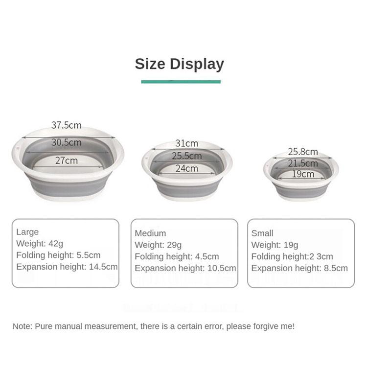 Plastic Folding Basins Portable Wash Basins Folding Laundry Tub Adult Baby Bath Basin Bathroom Kitchen Accessories Wash Basin