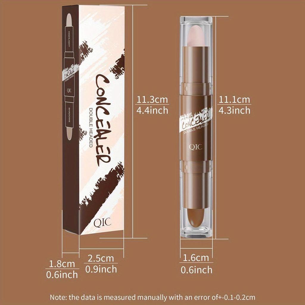 Dvouhlavý rozjasňovač konturovací tyčinka Korektor tyčinka Nose Shadow Shadow Natural 3D Contour Cream Highlighting Stick