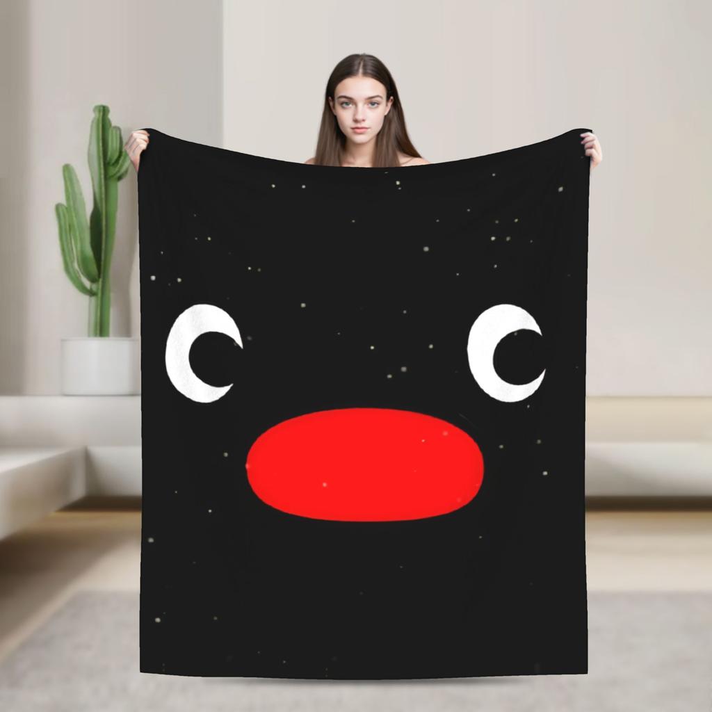Cute Pingu Penguin Blankets Quality Warm Throw Blanket Spring Decorative Living Room Fashion Bedspread