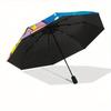 1pc Happy Patrick and SpongeBob Automatic, Cute Cartoon Pattern, Portable Outdoor Umbrella, Perfect, Holiday Gift for fans.Z052