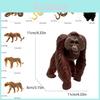 Gepard Gorilla Leopard Wildtiere PVC Modell Set Mit Montage Für Pädagogisches Kinderspiel