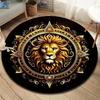 1pc Lion-Shaped Round Non-Slip Carpet - Area Rugs for Bedroom, Living Room, Bathroom, Office - Soft, Non-Shedding, Indoor Floor