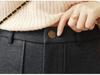 Women's High Waist A-line Wool Shorts, 2025 Autumn/Winter - Slimming, Wide-leg, Versatile Elastic Waist
