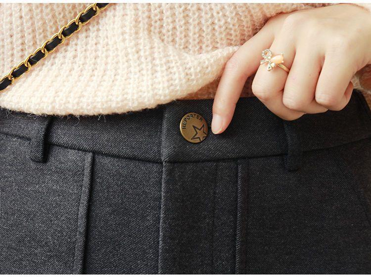 Women's High Waist A-line Wool Shorts, 2025 Autumn/Winter - Slimming, Wide-leg, Versatile Elastic Waist