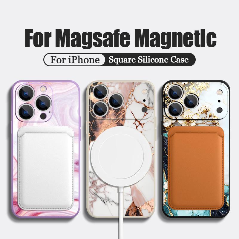 Luxury Sandstone Marble Pattern Case For iPhone 16 Pro Max Magnetic For Magsafe Soft Cover For iPhone 17 15 14 13 Pro Max 17E 16E