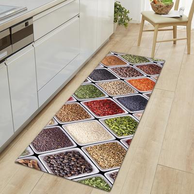 Seasoning Carpet Kitchen Rug Door Mat Seasoning Food Living Room Area Rug Bedroom Rug for Boys Entrance Floor Mat
