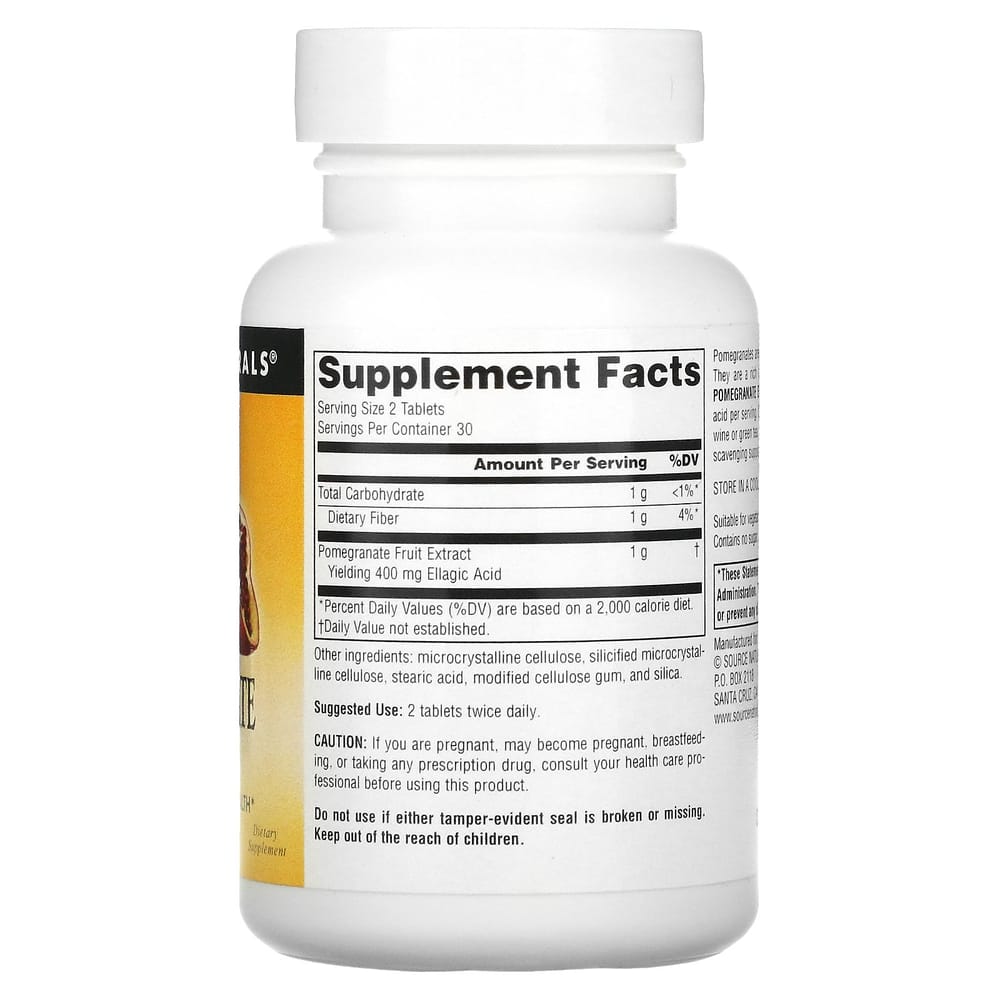 Source Naturals Pomegranate Extract 500mg, 60 Tablets