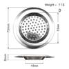 Kitchen Sink Filter Stainless Steel Mesh Sink Strainer Filter Bathroom Sink Strainer Drain Hole Filter Sewer Screen Strainers