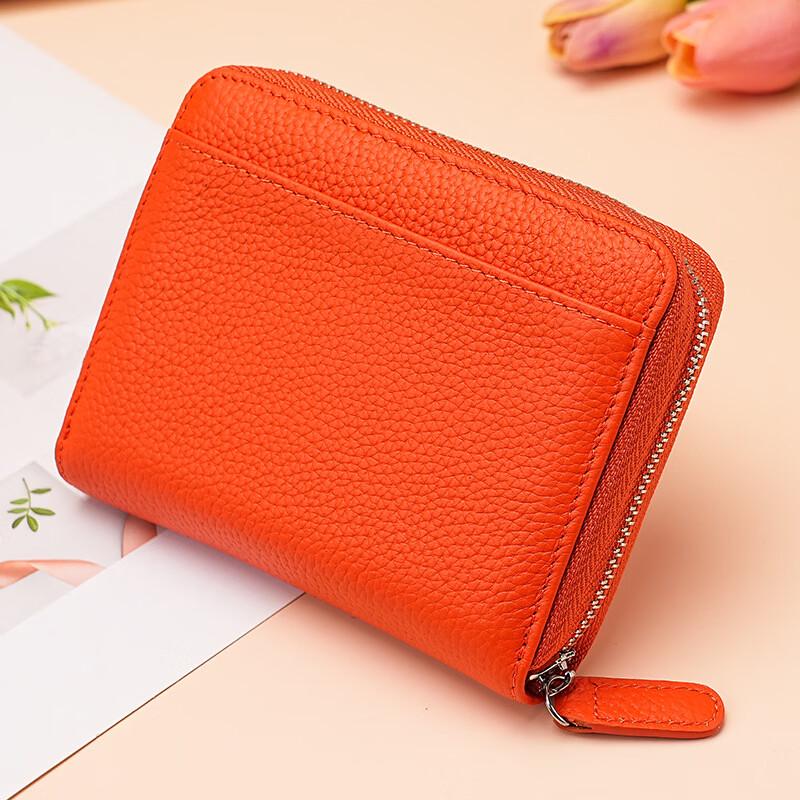 Unisex Genuine Leather Accordion Card Holder