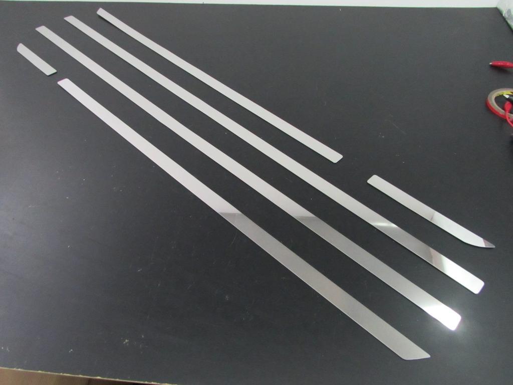 BRIGHTZ Finish Stainless Steel Side Door Moulds for Mark II Blit 3846 Ultra-Mirror (6-Piece Set) (110 Series) [SID-MOL-063]