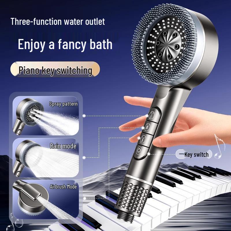 Filtered Booster Handheld Shower Head with Large Output