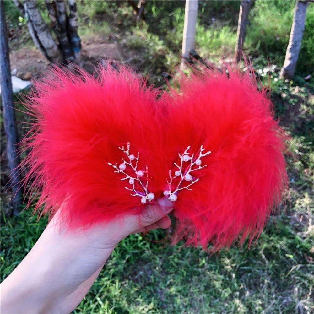 Fairy 12cm Fairy Feather Hairpins Feather Sweet Style Feather Barrettes Side Clip Feather Hair Clip Wedding Party