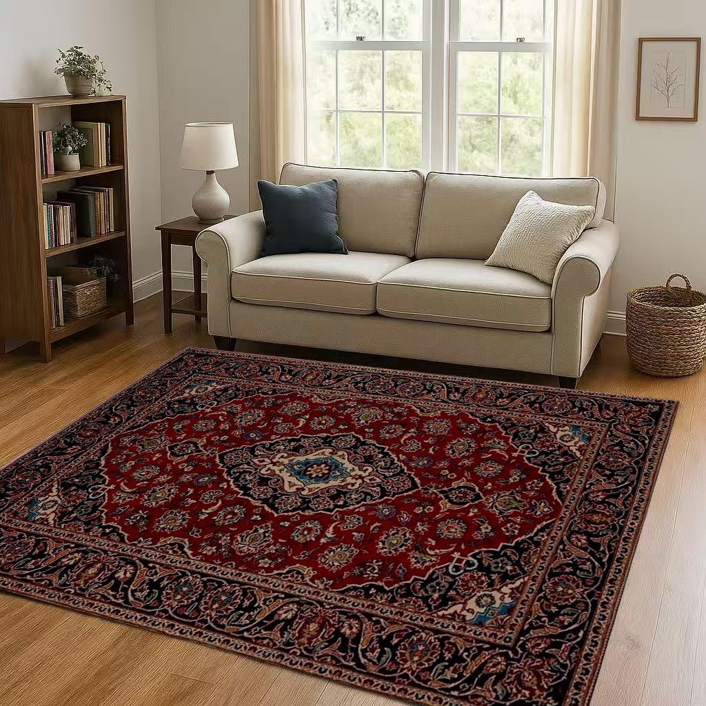 Luxurious Turkey Persian Bohemian Living Room Non-Slip Area Rug Soft Carpet for Bedroom and Sofa ,Easy Clean Home Decor Doormat