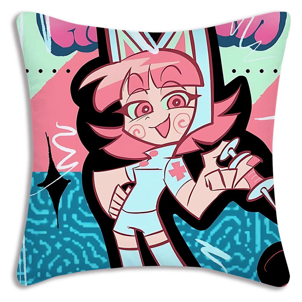 Anime P-Psychocuties Pillow Covers Cartoon Sofa Decorative Home Double-sided Printing Short Plush Cute Cushion Cover