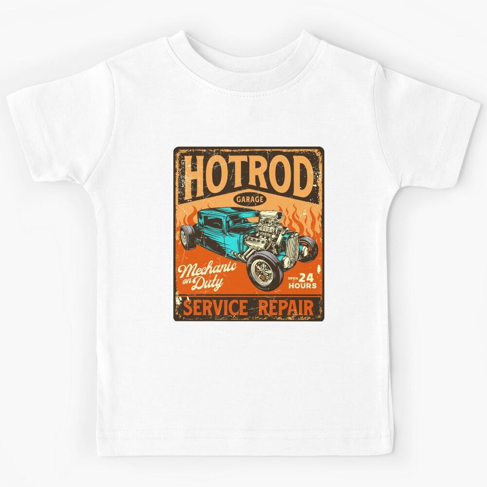 Hot Rod 1932 Ford Street Rod Custom, Cool Hot Rod Garage, Vintage Rat Rod Kids T-Shirt 170