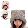 Oversized Bear Hat New Year Winter Party Decorations Festive Stage Shows Furry Ear Cute Oversized Hats Headdress  Gray