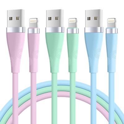 3pcs MFi Certified Lightning Cable 6ft Cell Phone Fast Charger Cord for iPhone14/13/12/11Pro Max/XS/XR/X/8/7/6/SE/iPad More